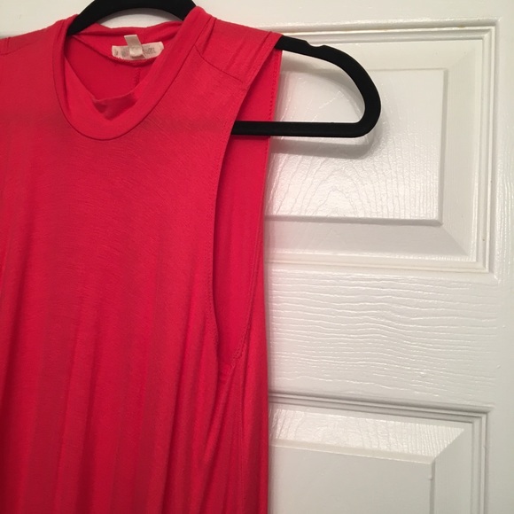 Coral Sleeveless T-Shirt Dress Size Large - Picture 2 of 2